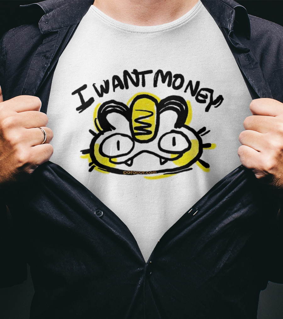 I Want Money Cat Graphic Meowth T-Shirt