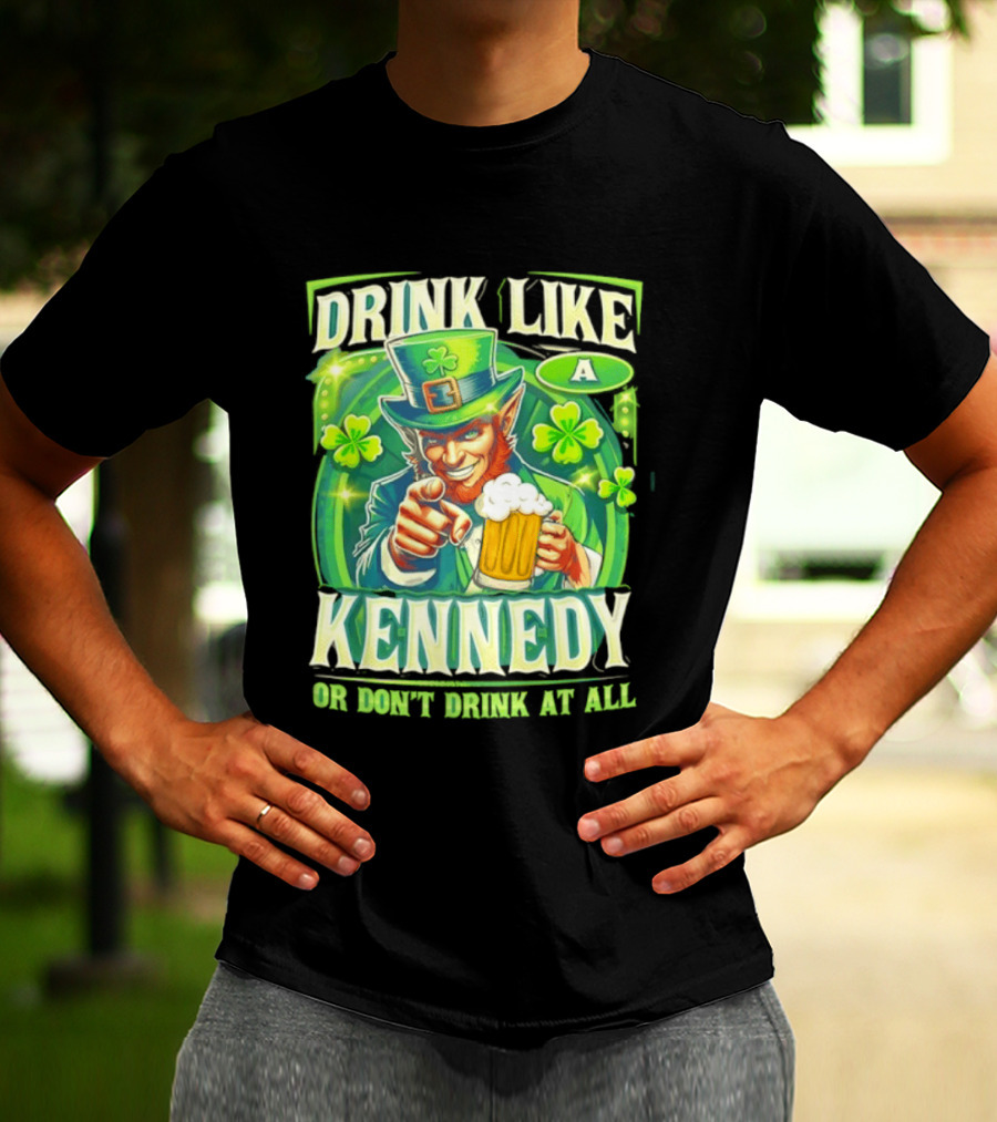 Drink Like A Kennedy Leprechaun St. Patrick's Day T-Shirt