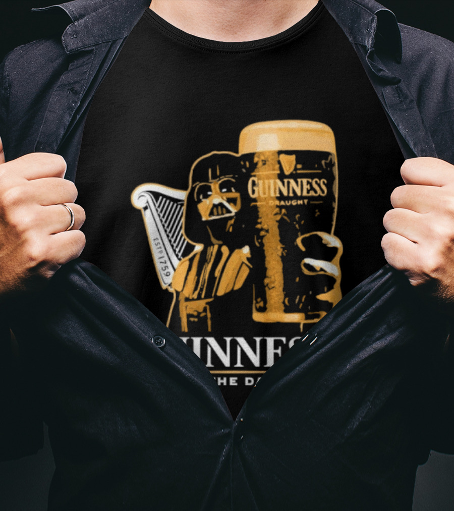 Guinness Darth Vader Come To The Dark Side Star Wars Beer Glass T-Shirt