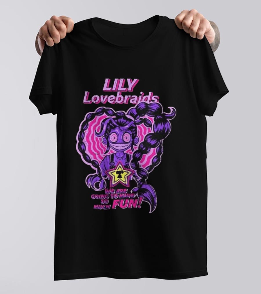 Lily Lovebraids We Are Going To Have So Much Fun Star Pink Braids T-Shirt