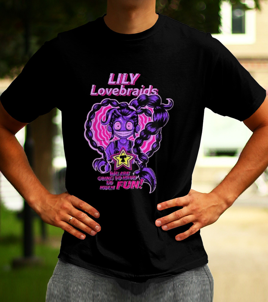Lily Lovebraids We Are Going To Have So Much Fun Star Pink Braids T-Shirt