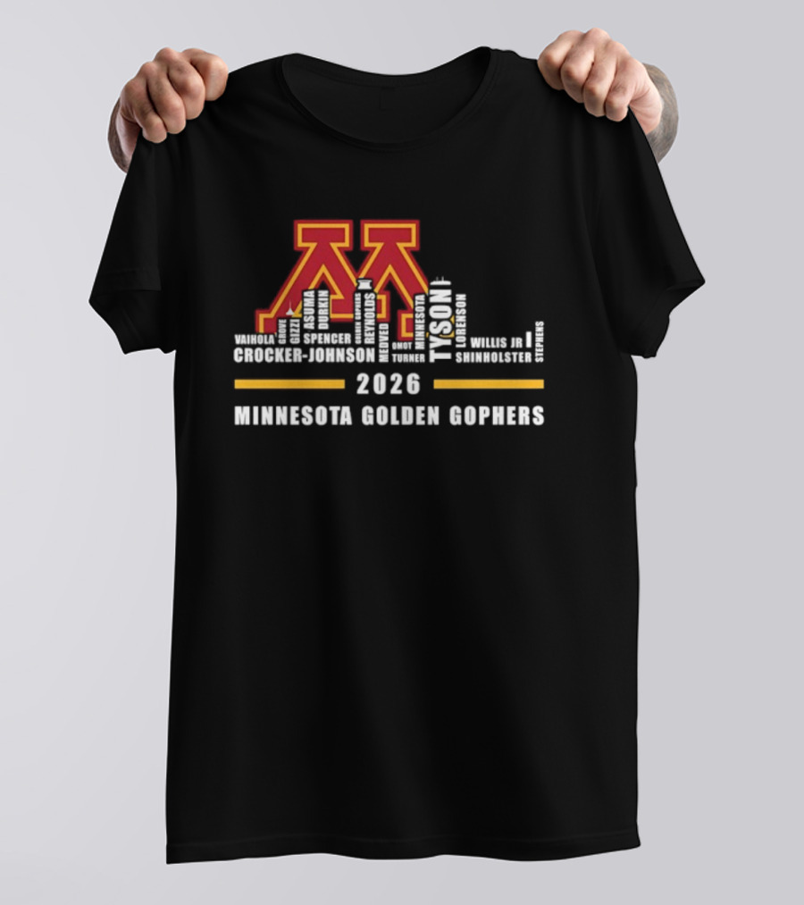 Minnesota Golden Gophers 2026 Legends All Names T-Shirt