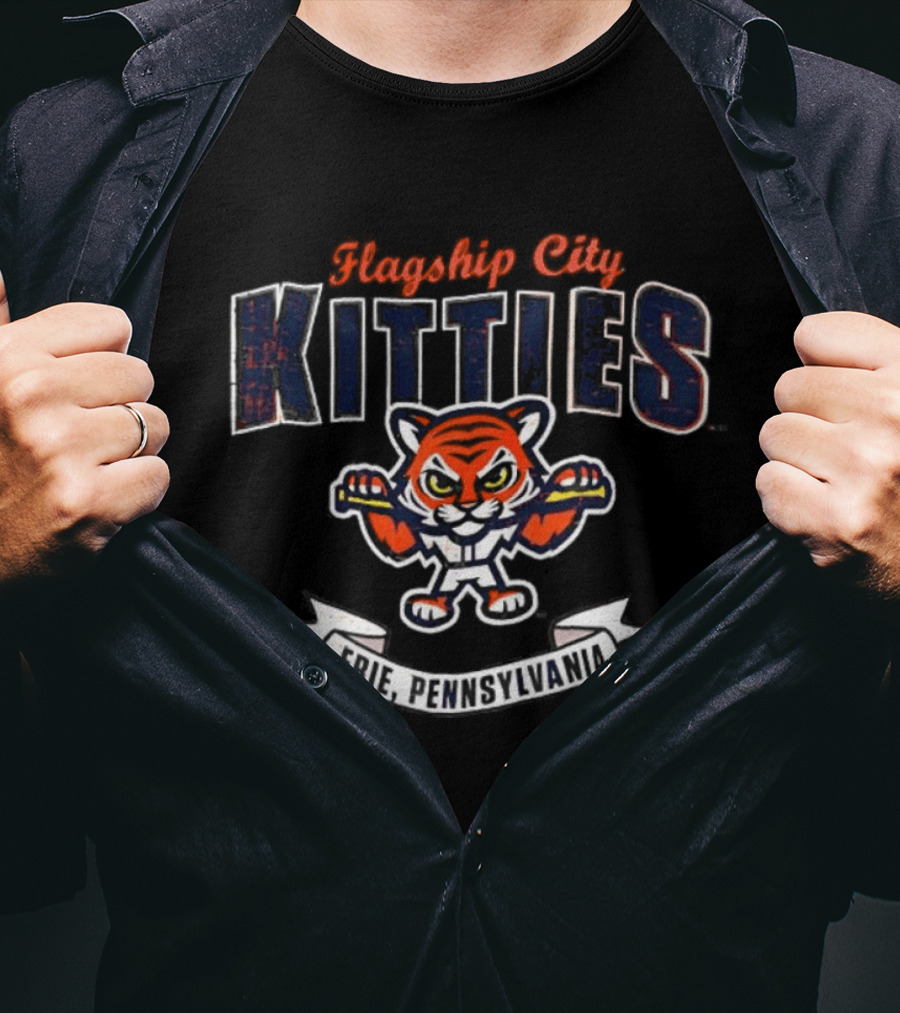 Flagship City Kitties Erie Pennsylvania Tiger Boxing T-Shirt