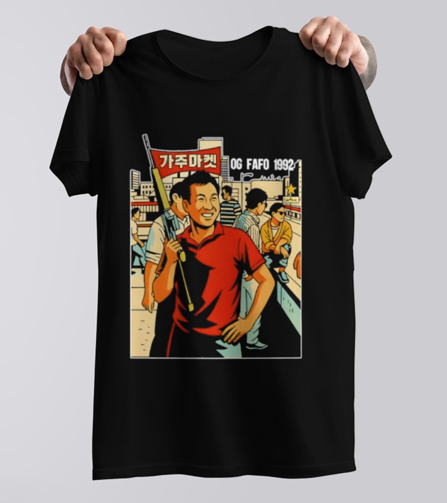 Gaju Market California OG FAFO 1992 Retro Vibe Scene T-Shirt