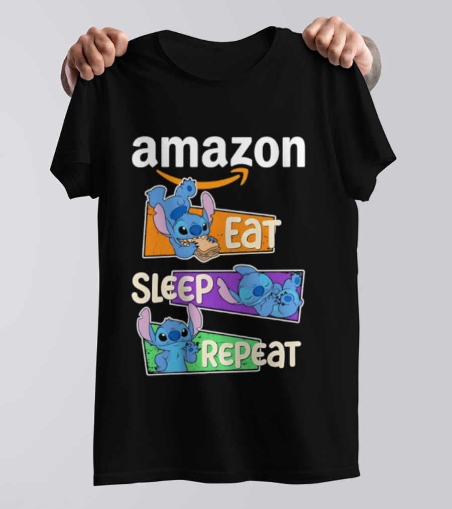Amazon Stitch Eat Sleep Repeat T-Shirt