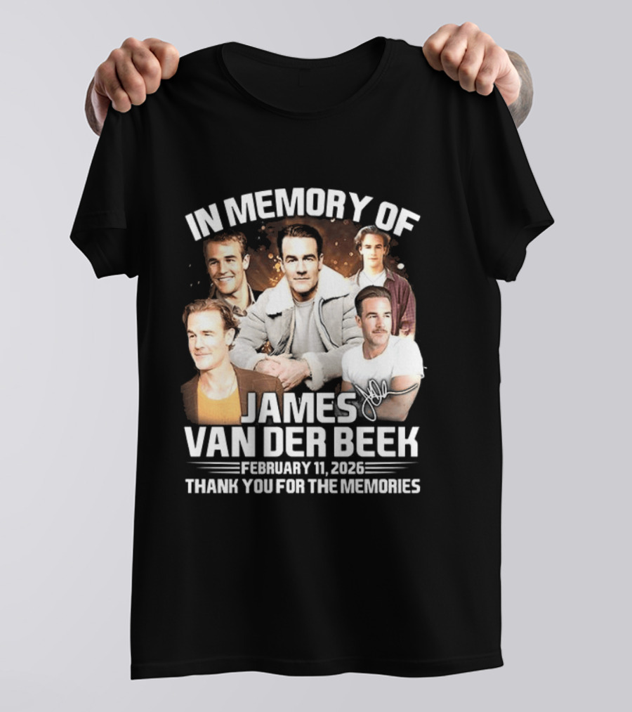 In Memory Of James Van Der Beek 1977 2026 Thank You For The Memories T-Shirt