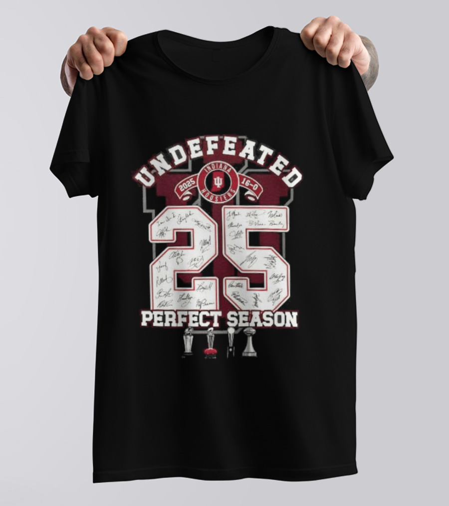 Indiana Hoosiers Undefeated 2025 Perfect Season 16 0 T-Shirt