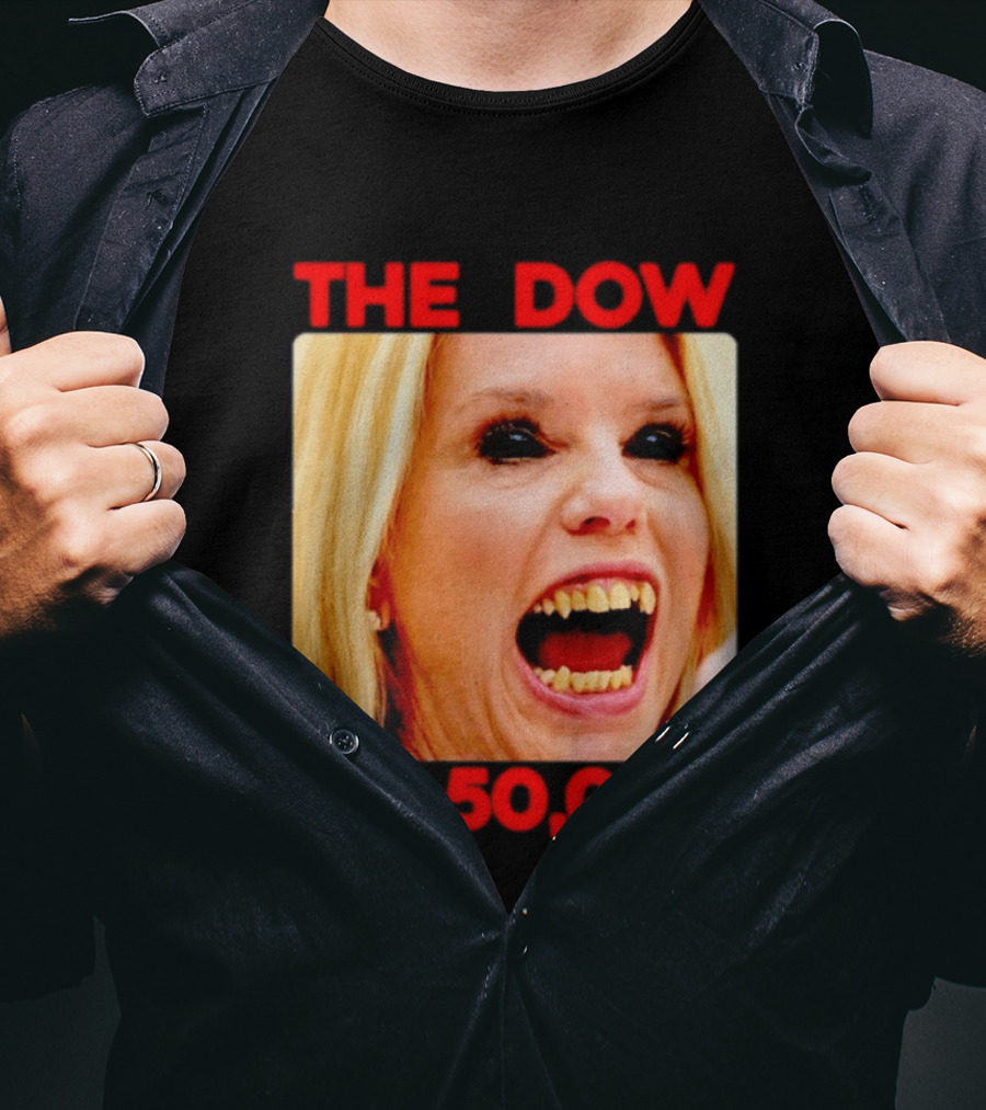 The Dow Hit 50000 Teeth Blonde Woman T-Shirt