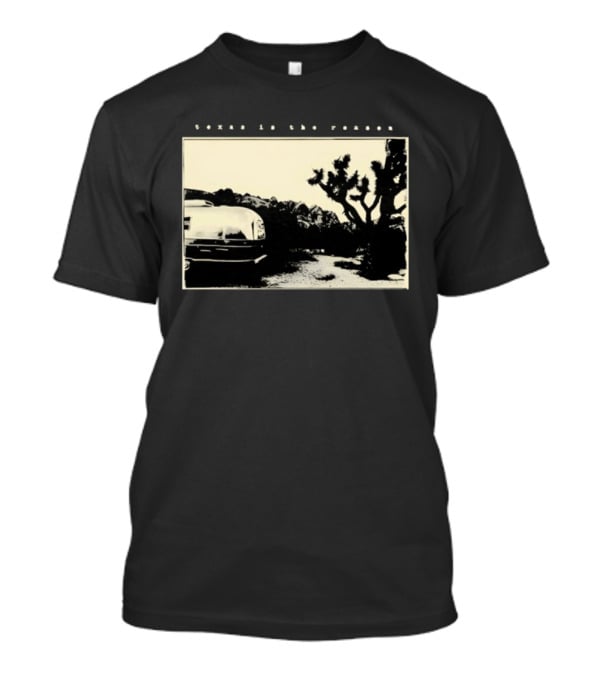 Texas Is The Reason Desert Landscape Vintage Trailer Scene T-Shirt