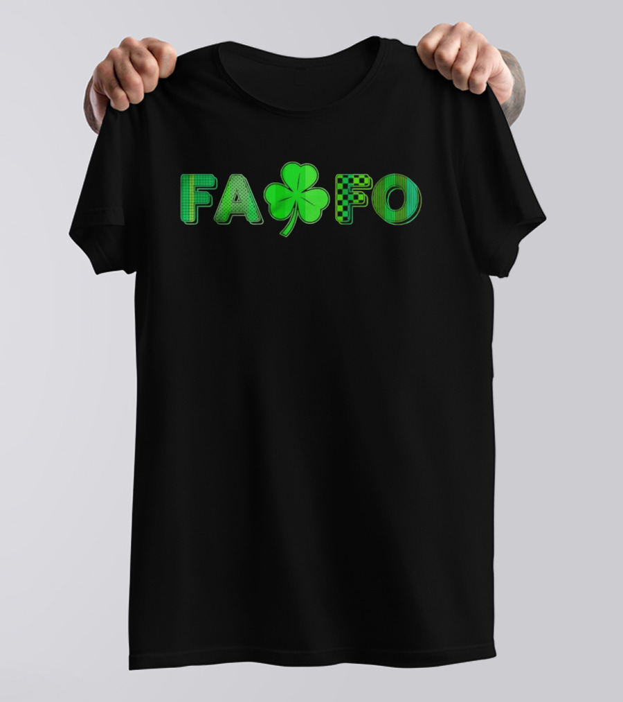 FAFO Clover St Paddy St Patrick's Day Checkered Green T-Shirt