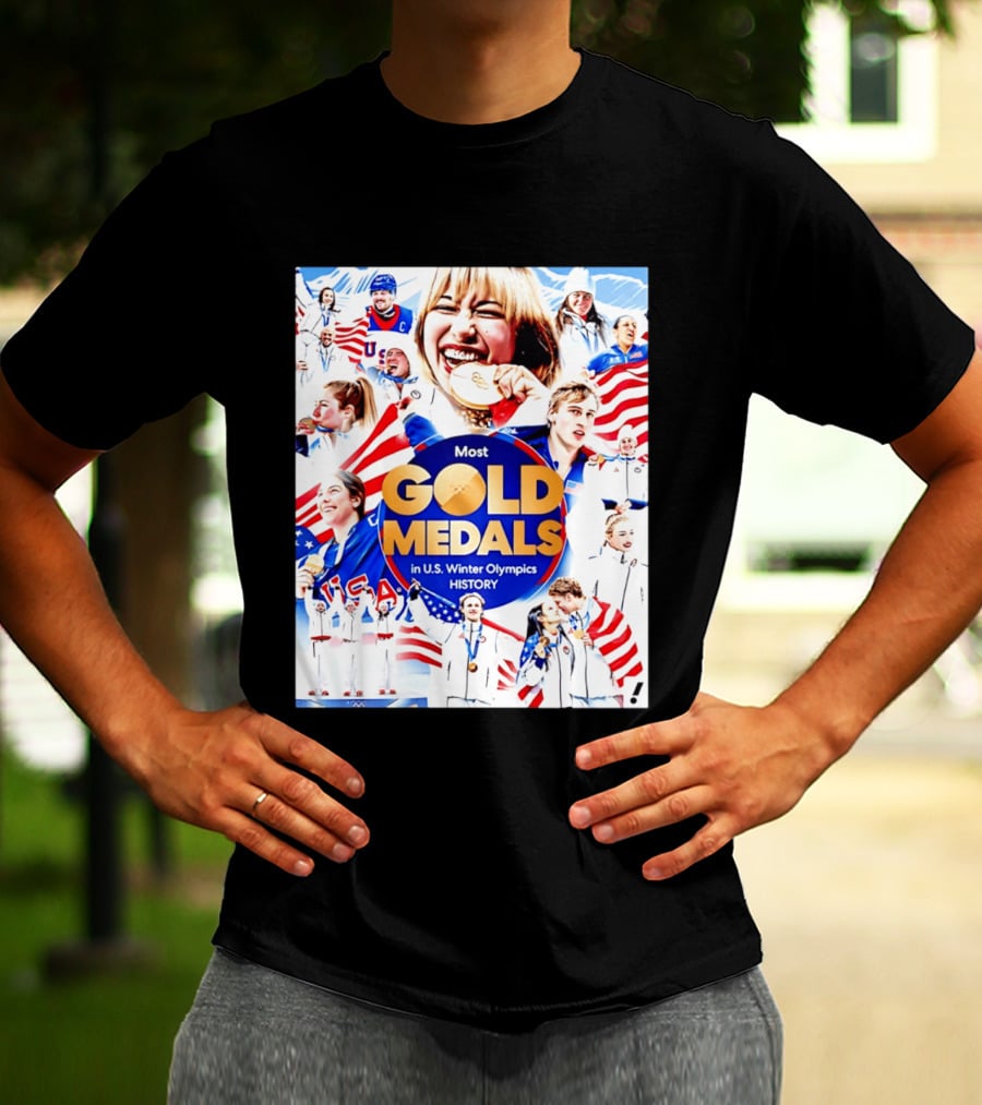 Most Gold Medals In U.S. Winter Olympics History 2026 T-Shirt
