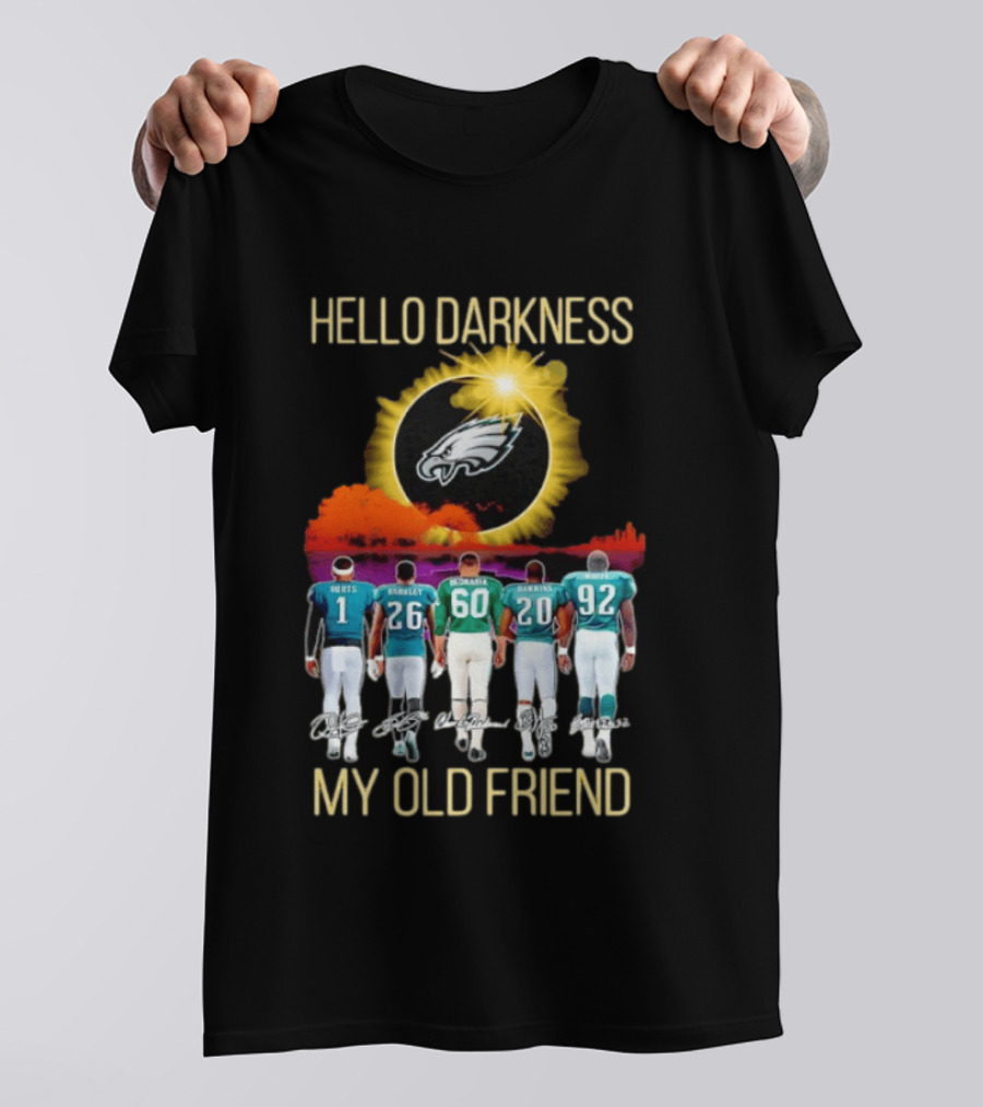 Philadelphia Eagles Players Hello Darkness My Old Friend T-Shirt