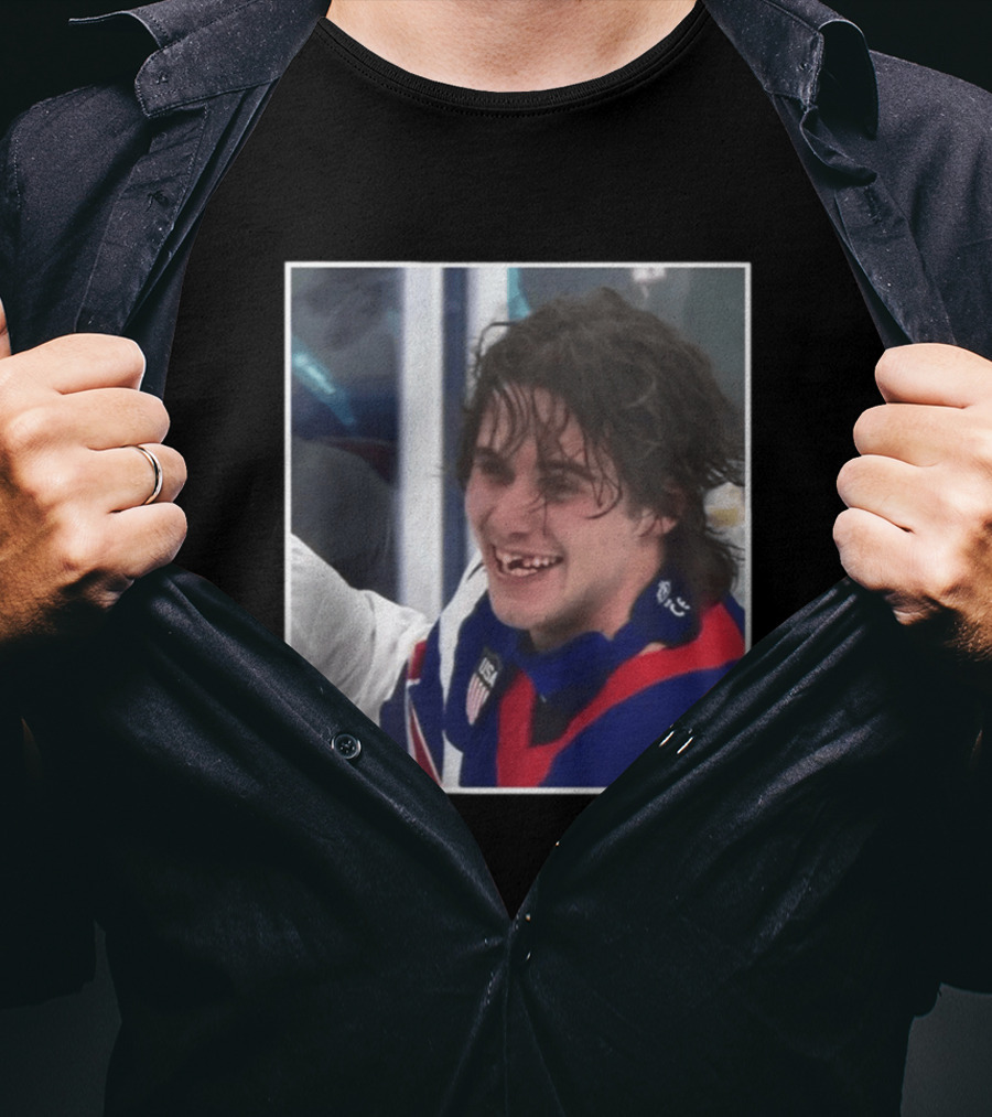 Jack Hughes USA Hockey Toothless Smile T-Shirt