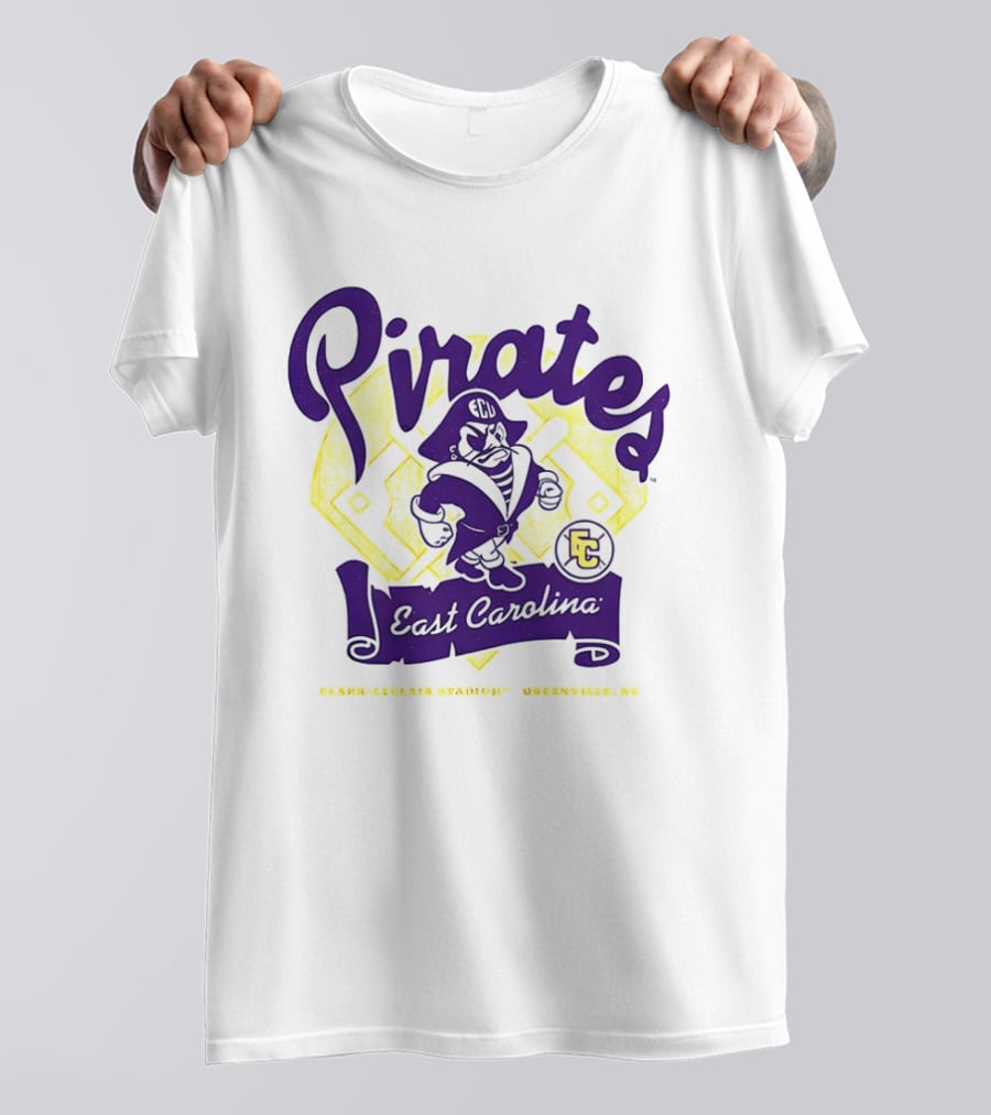 East Carolina Pirates ECU Bold Mascot And Shield T-Shirt