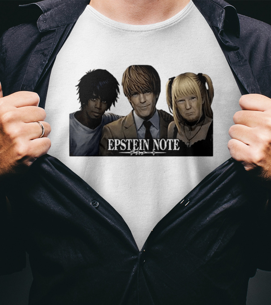 Epstein Note Anime Character Mashup Sarcastic T-Shirt