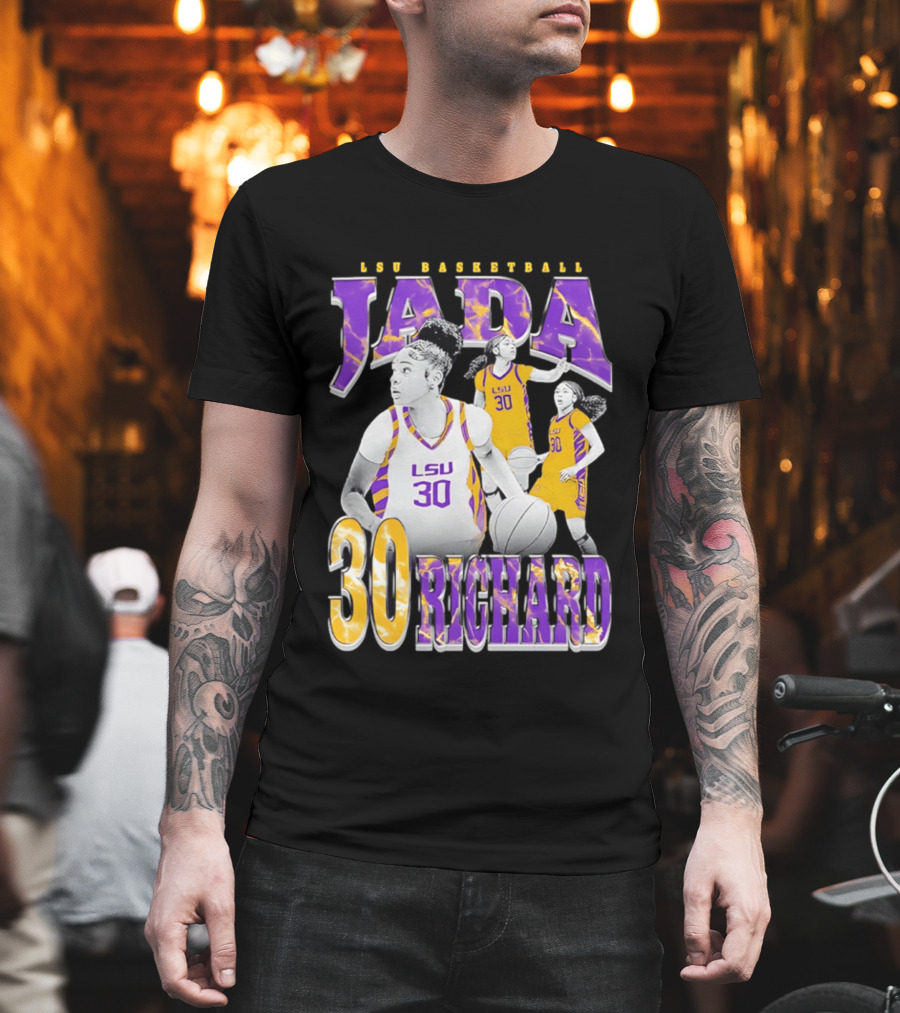 LSU Basketball Jada Richard 30 LSU Tigers Retro 90s T-Shirt