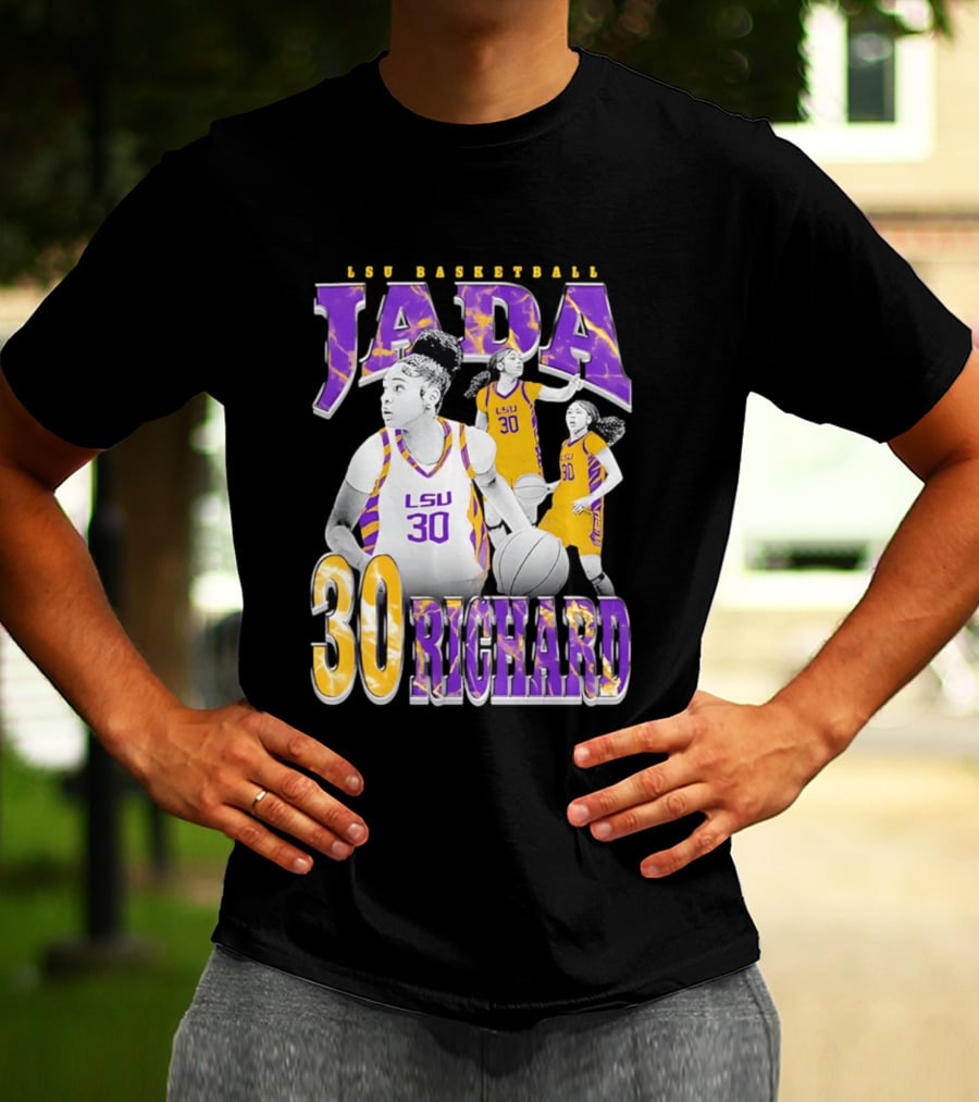 LSU Basketball Jada Richard 30 LSU Tigers Retro 90s T-Shirt
