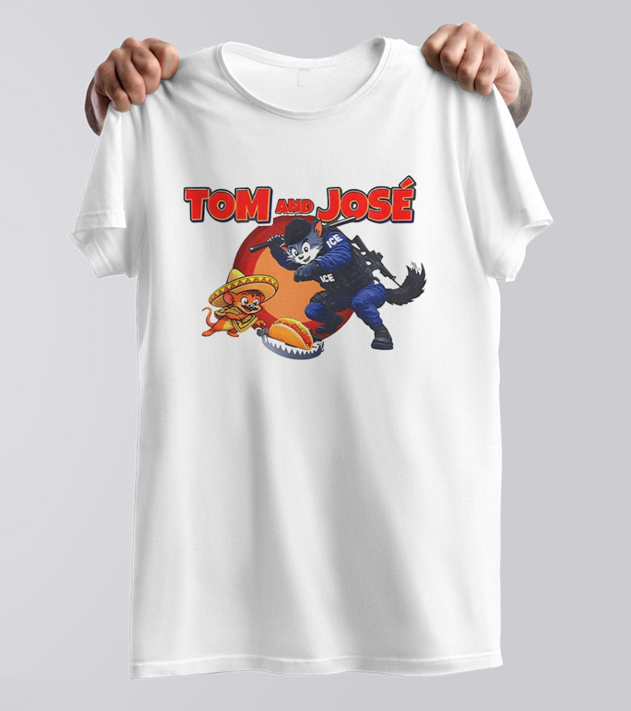 Tom And José ICE Chase Fiesta Hat Taco Moon T-Shirt