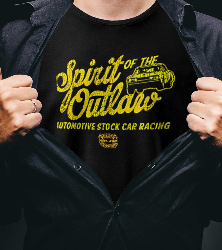 Spirit Of The Outlaw Automotive Stock Car Racing T-Shirt