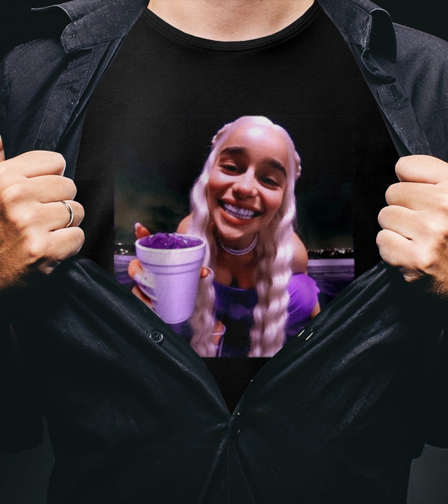 Nicolas Vans Emilia Clarke Daenerys Targaryen Grills And Purple Drink T-Shirt
