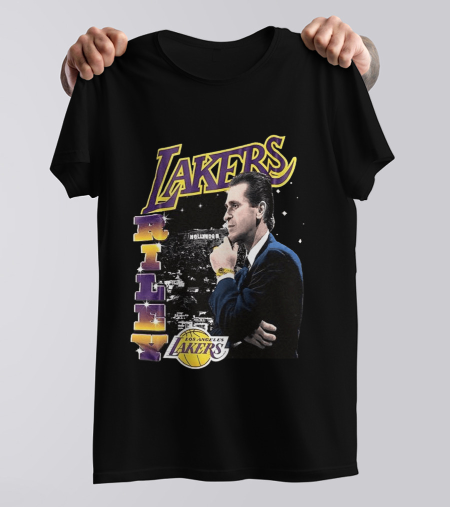 Los Angeles Lakers Pat Riley Hollywood Coach 1981 1990 T-Shirt