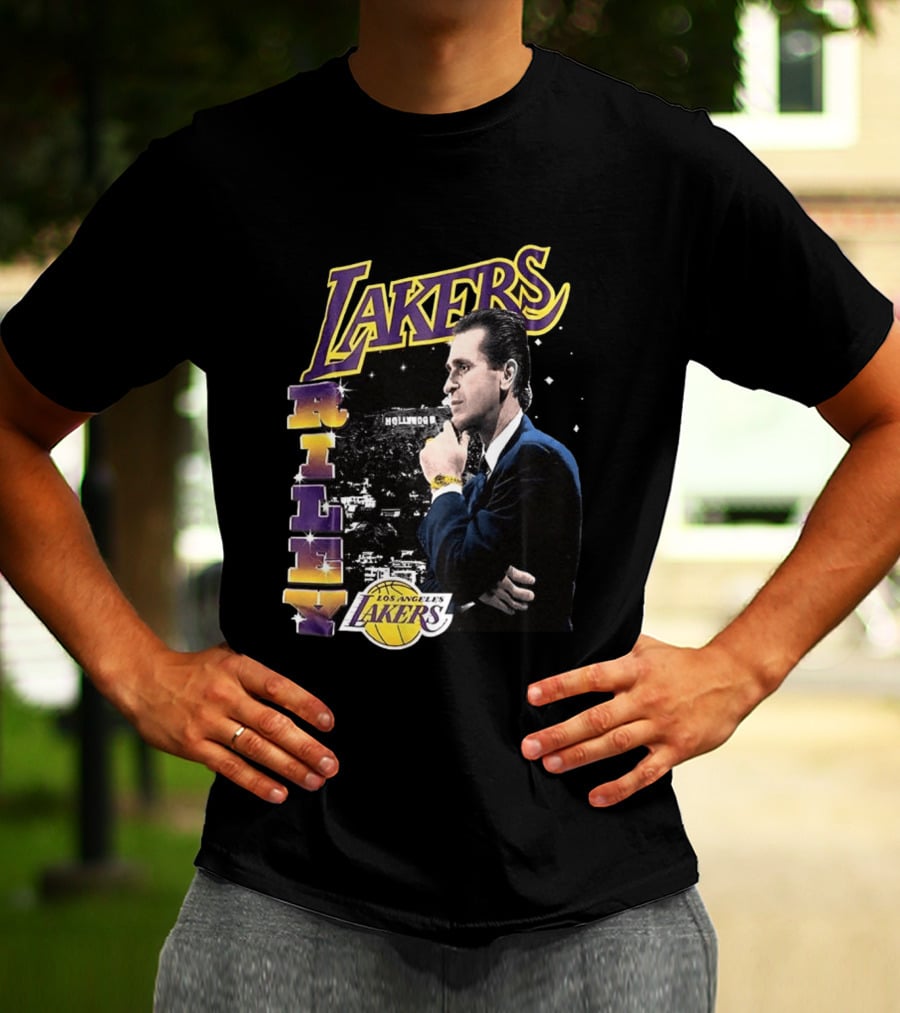 Los Angeles Lakers Pat Riley Hollywood Coach 1981 1990 T-Shirt