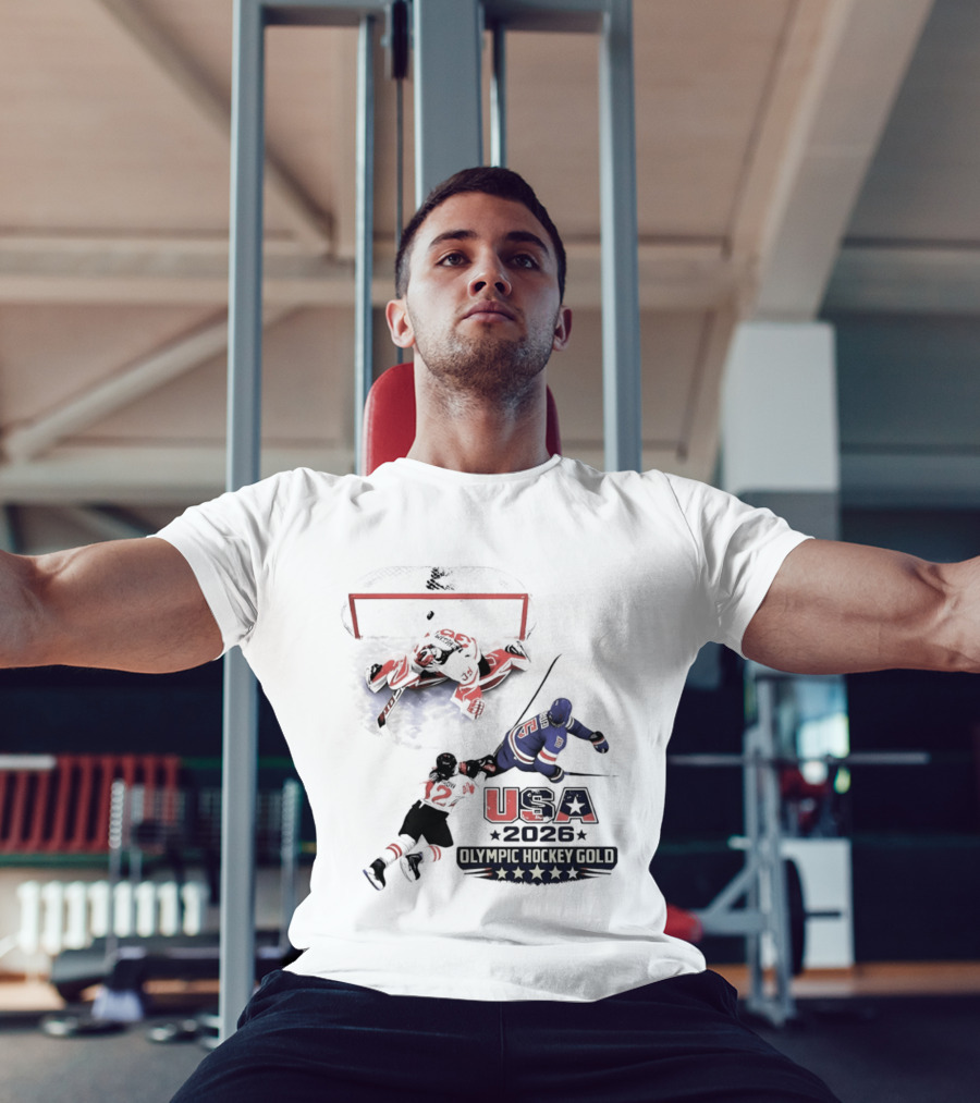 USA 2026 Olympic Hockey Gold Milano Cortina American T-Shirt