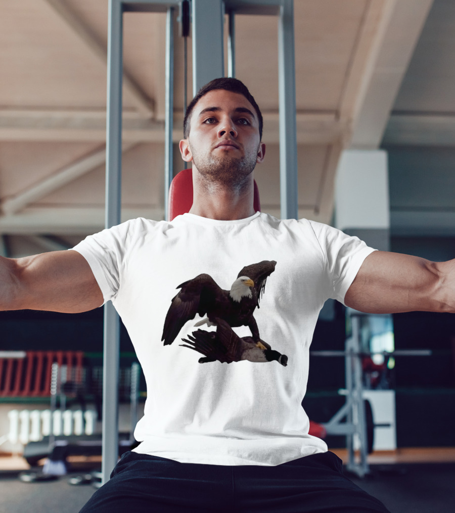 Bald Eagle Vs Goose Dominance Meme T-Shirt