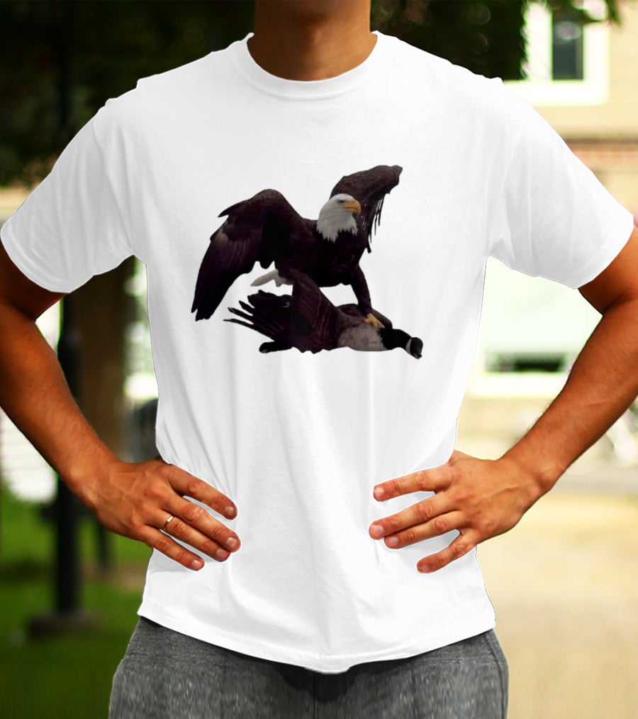 Bald Eagle Vs Goose Dominance Meme T-Shirt