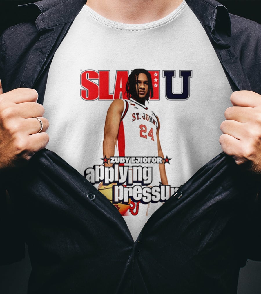 Zuby Ejiofor St. John's Red Storm SlamU Basketball Applying Pressure T-Shirt