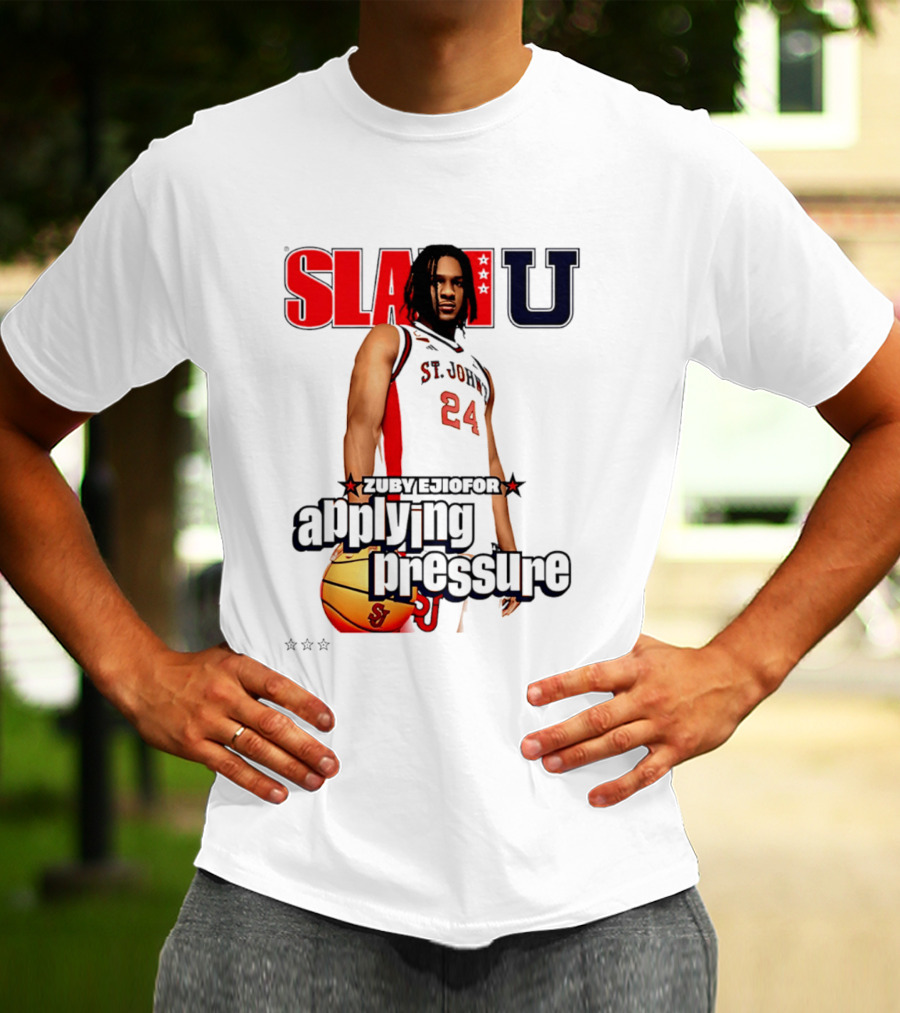 Zuby Ejiofor St. John's Red Storm SlamU Basketball Applying Pressure T-Shirt