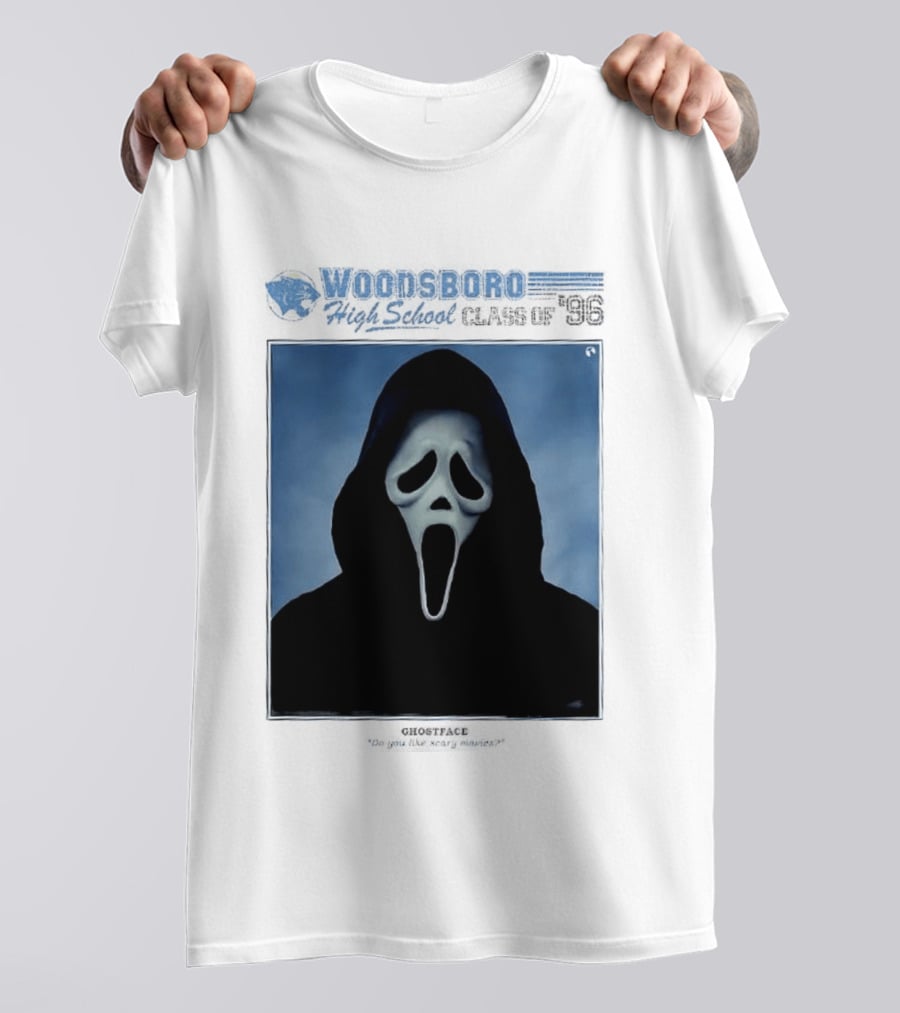 Ghostface Woodsboro High School Class Of '96 Yearbook Do You Like Scary Movies T-Shirt