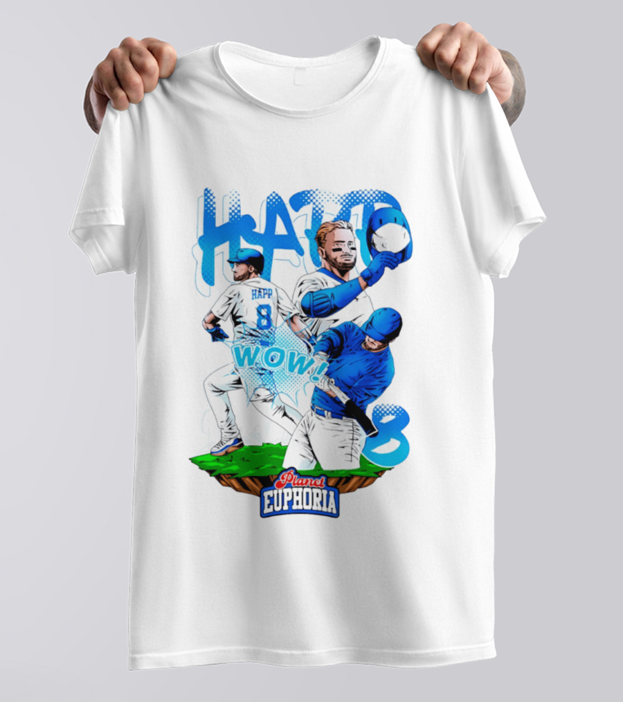 Planet Euphoria Ian Happ WOW 8 Chicago Cubs T-Shirt