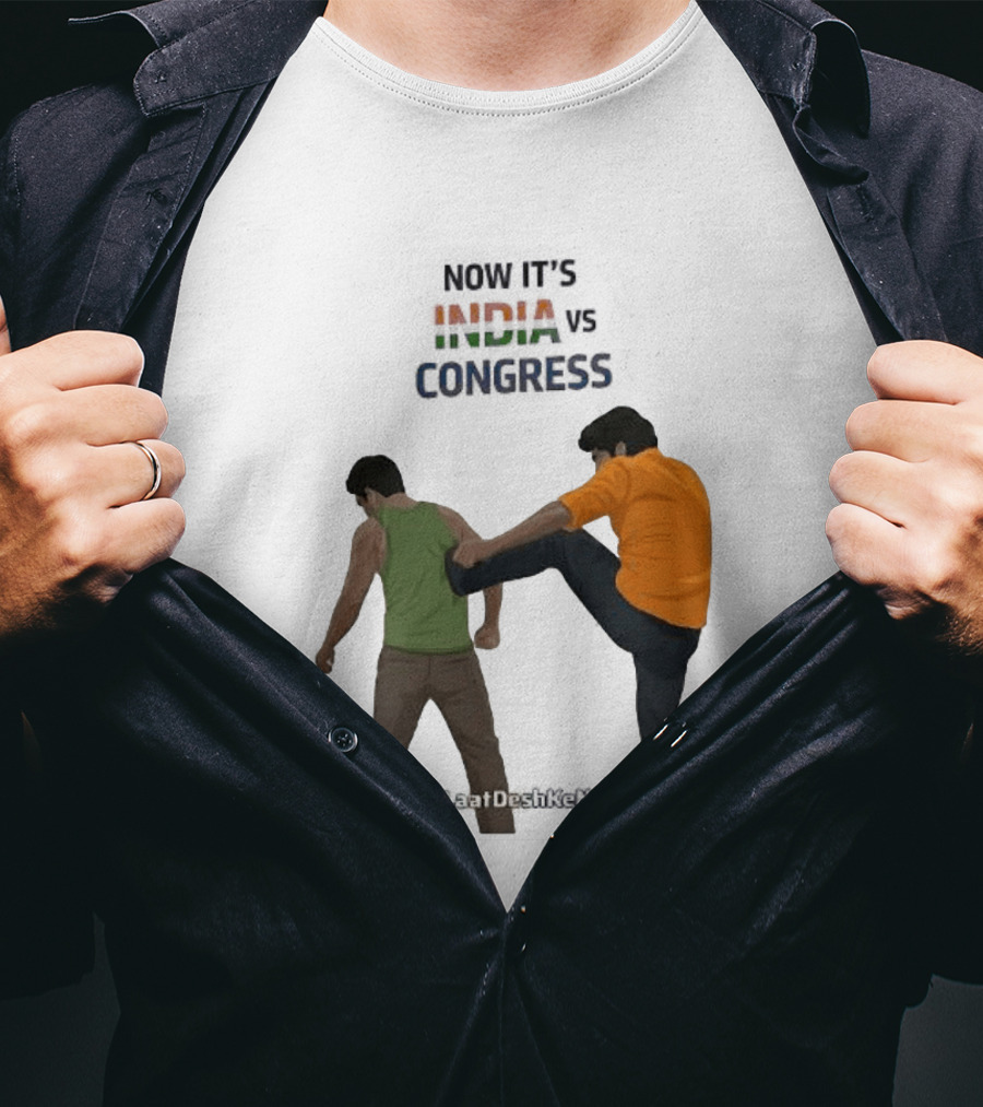 Now It's India Vs Congress EkLaatDeshKeNaam T-Shirt