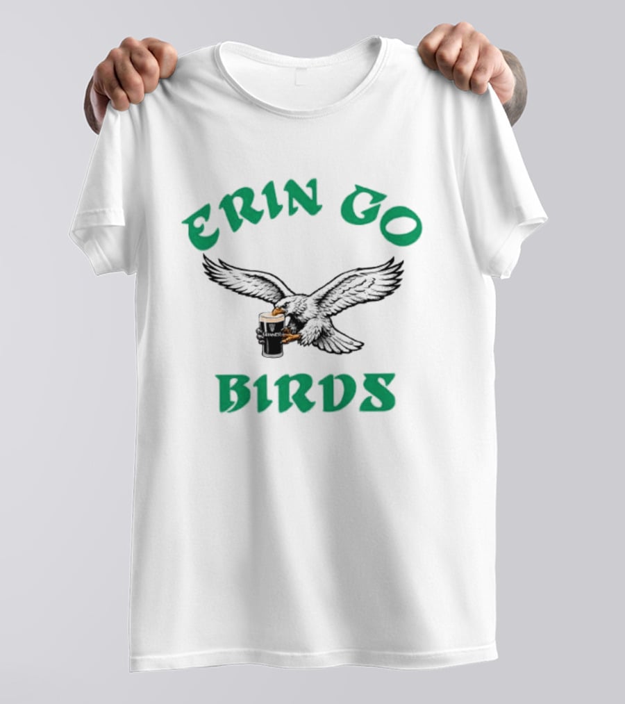 Philadelphia Eagles Erin Go Birds Beer Holding Eagle T-Shirt