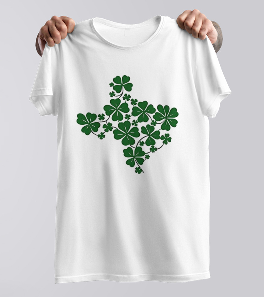 Texas Shamrock Map St Patrick's Day Celebration T-Shirt