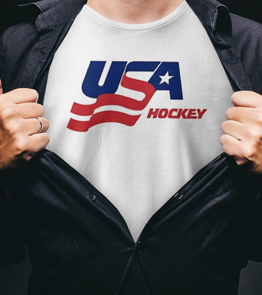 USA Hockey Flag Team Ice T-Shirt