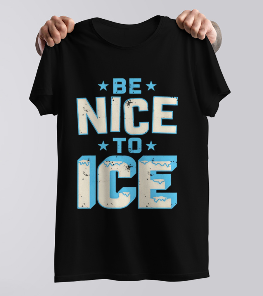 Be Nice To Ice Snowflake Star T-Shirt