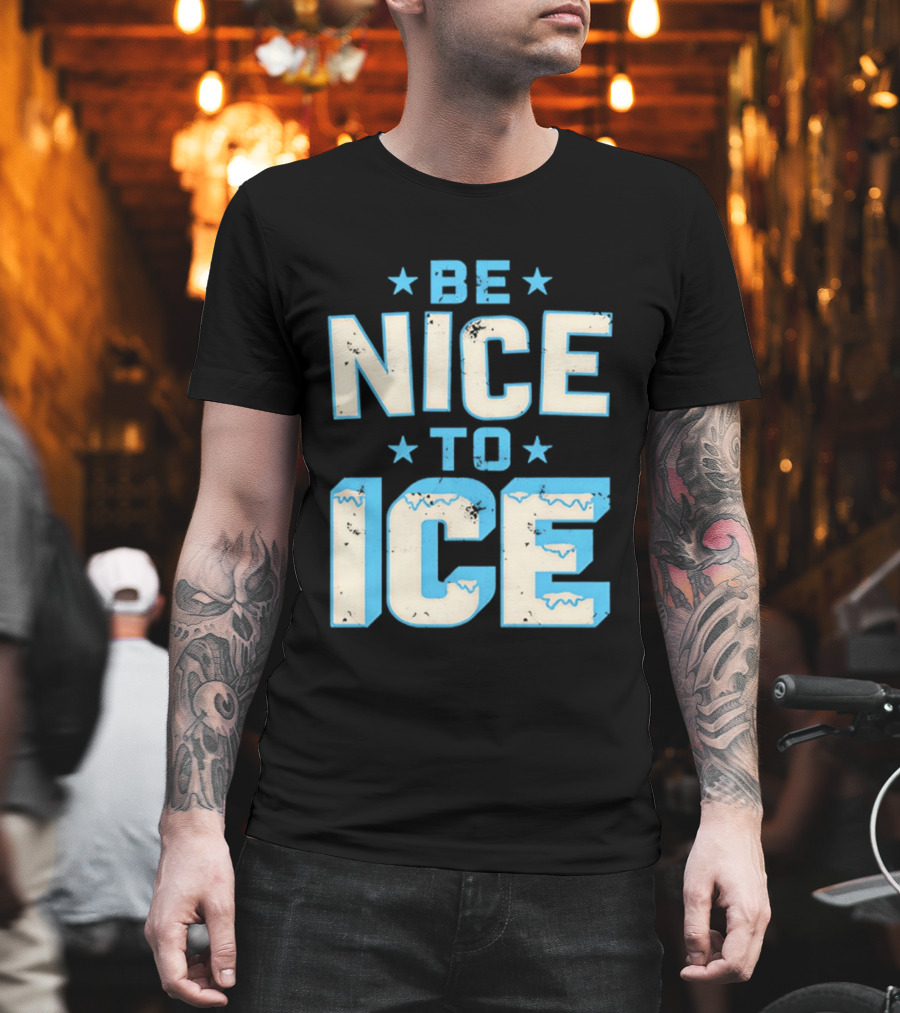 Be Nice To Ice Snowflake Star T-Shirt
