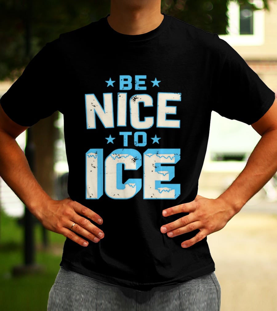 Be Nice To Ice Snowflake Star T-Shirt