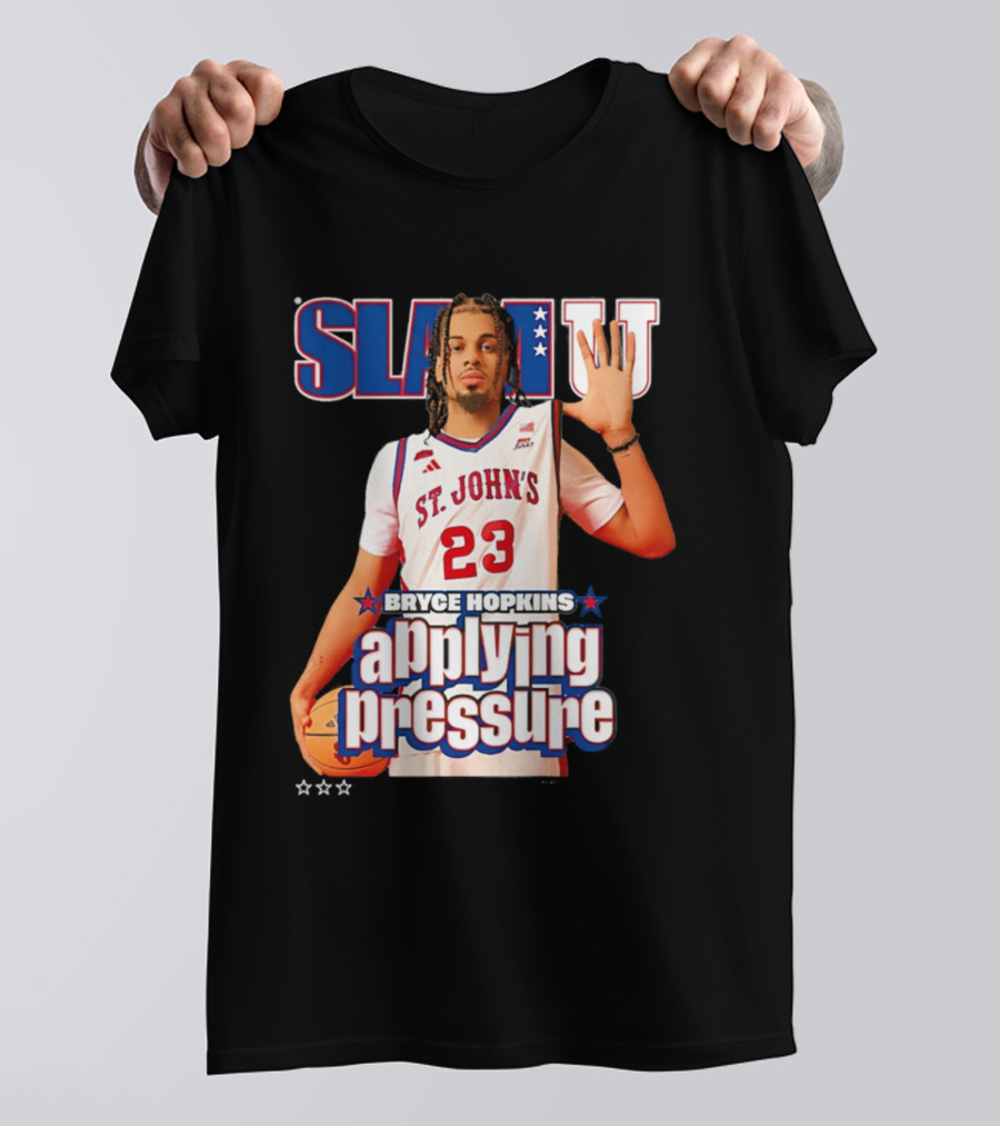 Bryce Hopkins St. John's Red Storm SlamU Applying Pressure Basketball Star T-Shirt