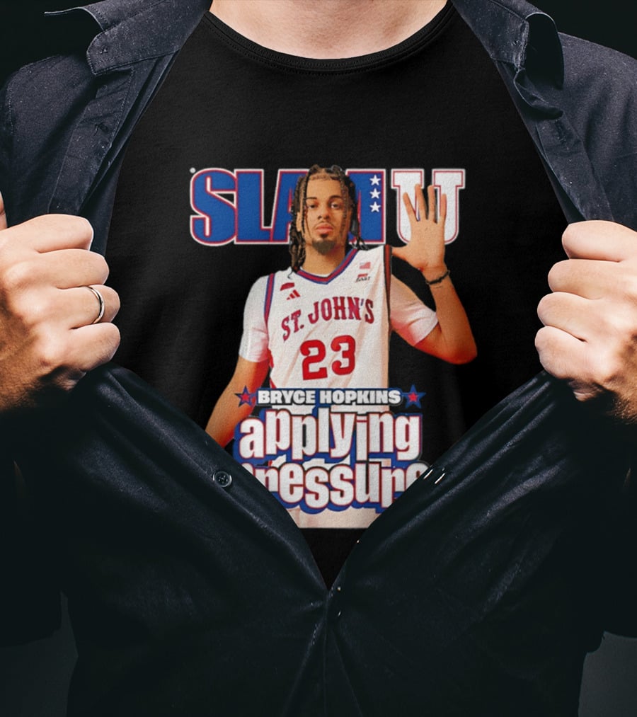 Bryce Hopkins St. John's Red Storm SlamU Applying Pressure Basketball Star T-Shirt