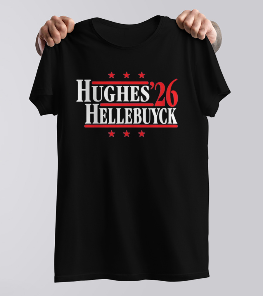 Hughes Hellebuyck '26 Team USA Stars T-Shirt