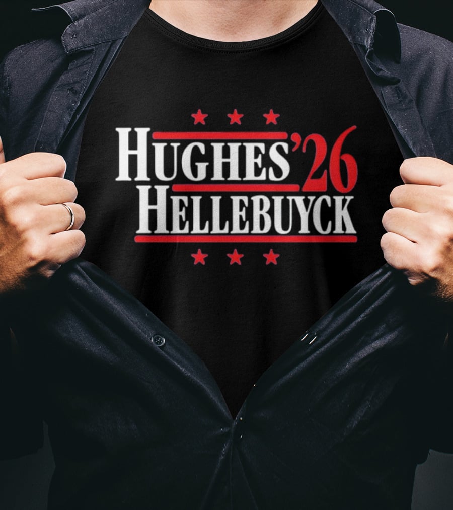 Hughes Hellebuyck '26 Team USA Stars T-Shirt