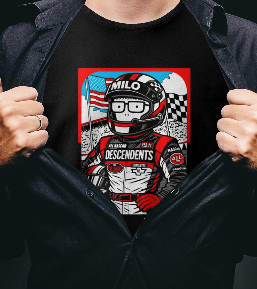 Milo Descendents Live At The Fillmore Charlotte NASCAR Feb 21 2026 Exclusive T-Shirt