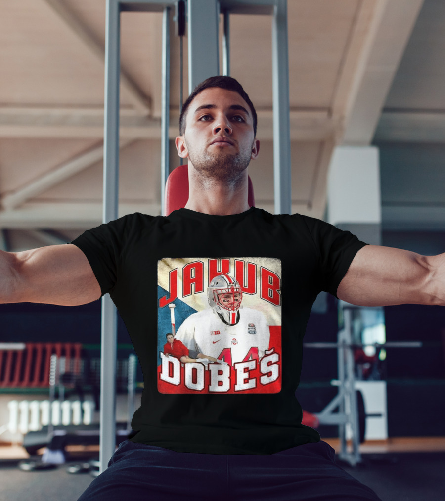 Jakub Dobeš Ohio State Buckeyes Hockey Big Ten 44 T-Shirt