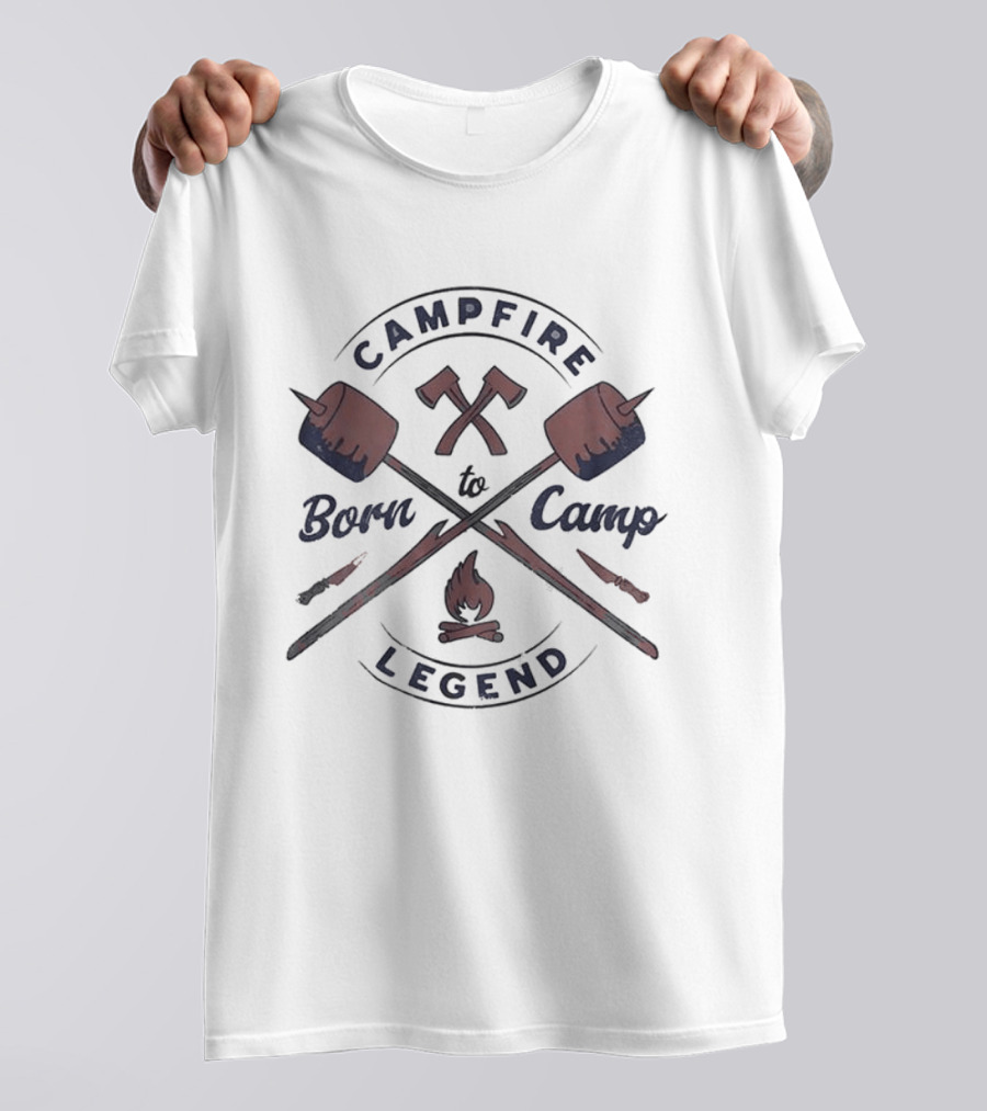 Born To Campfire Legend Family Vacation T-Shirt