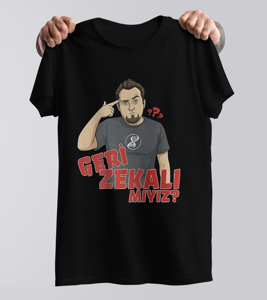 Geri Zekali Miyiz DNA Logo Question Mark T-Shirt