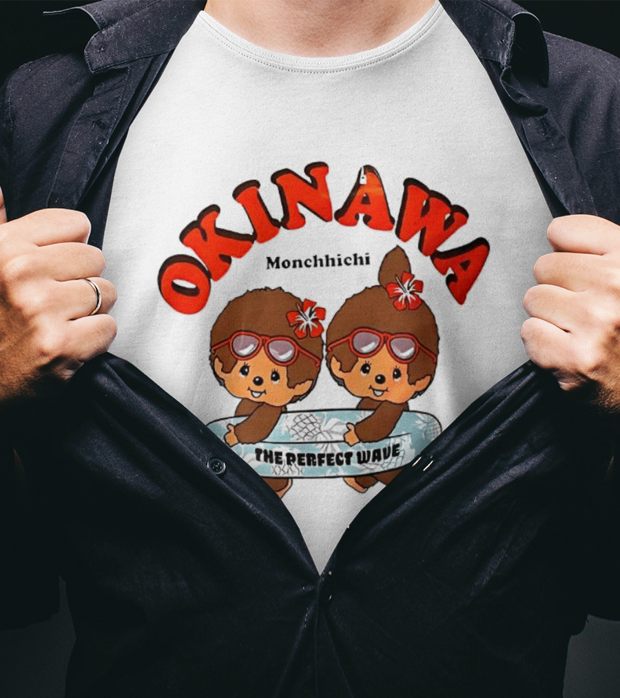 Okinawa Monchhichi Perfect Wave Surfing Duo T-Shirt