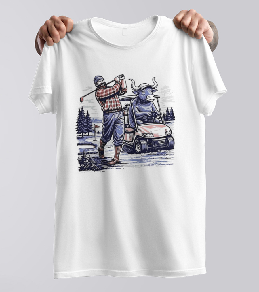 Paul And Babe Lumberjack Golfing Adventure Minnesota T-Shirt